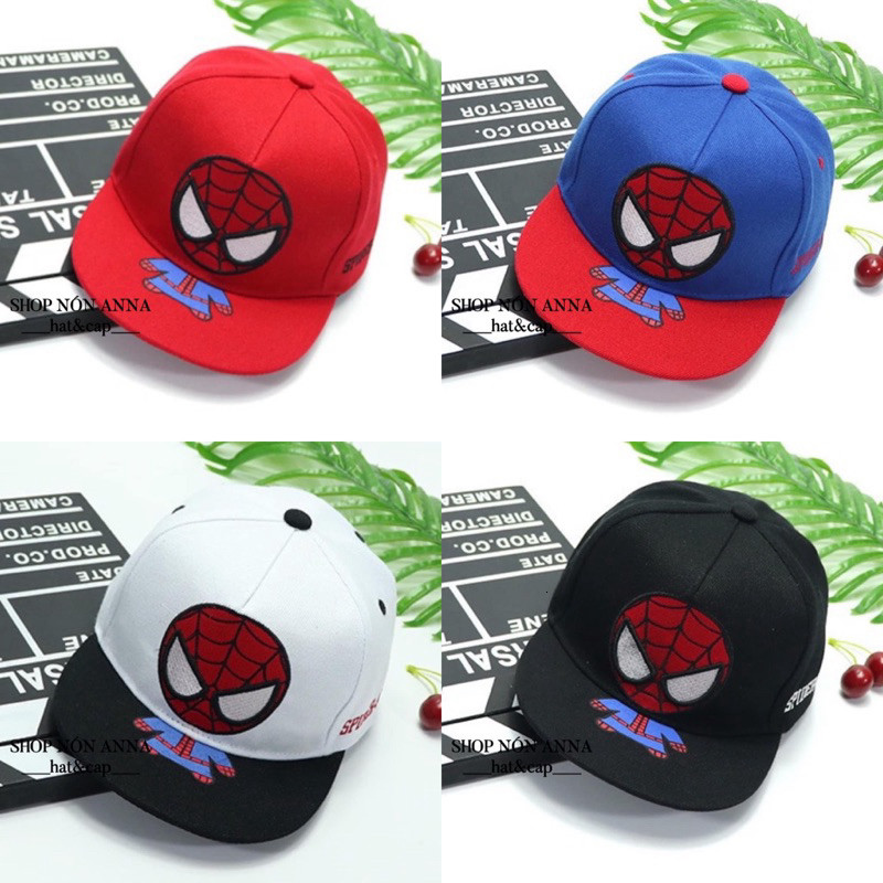 Nón cho bé 4-10 tuổi, nón hip hop siêu nhân nhện thời trang bé trai bé gái cực hot