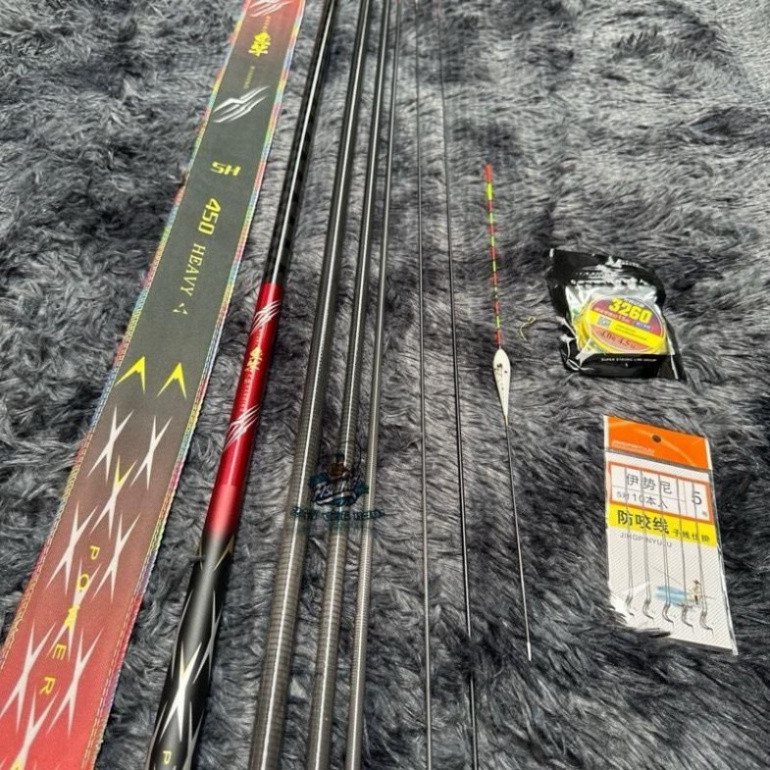 Cần Câu Tay HANDING Bất Phàm 5H (F1) cần dài 6m3 cần tải cá 1 đến 9kg Chất Lượng + Quà Tặng (Ngọn, T