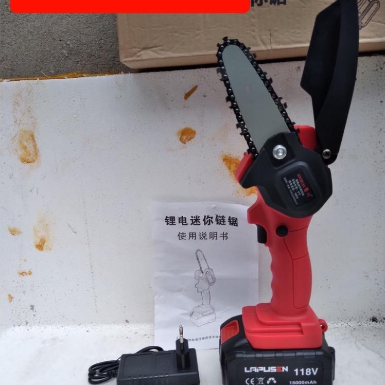Máy cưa xích chạy pin 118V - máy cưa pin cầm tay .máy cưa gỗ tỉa cành cây -pin khủng 10eccl.