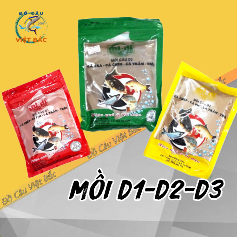 Mồi câu cá D1 D2 D3 Mồi câu cá chép cá rô phi phù hợp các loại cá