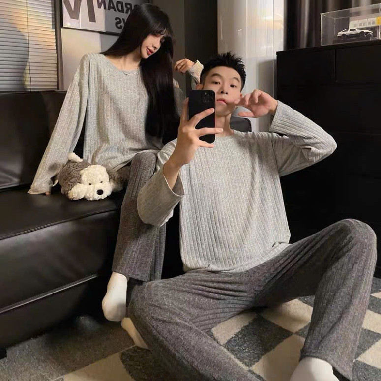Set Pijama Dài Tay Unisex Nam Nữ - KUMMI STUDIOS BĐ05 - Giữ Ấm, Mềm Mịn, Măc Thu Đông