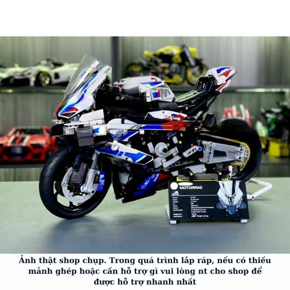 Mô hình lắp ráp xe máy BWM M1000RR Bản đặc biệt tỉ lệ 1:5 cung cấp bảo hành