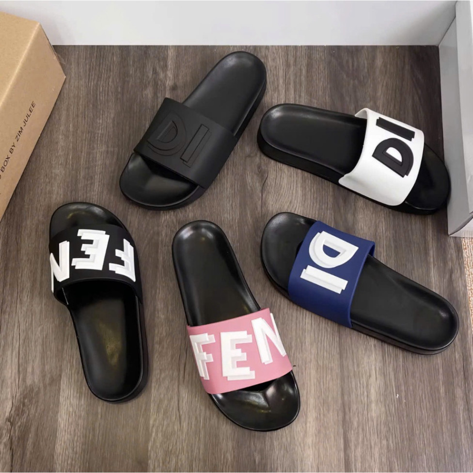 Dép Lê Fendi Thời Trang Cao Cấp, Dép Nam Nữ Hoạ Tiết Nổi Sắc Nét, Quai Ngang Full Size 37-43. Hàng S