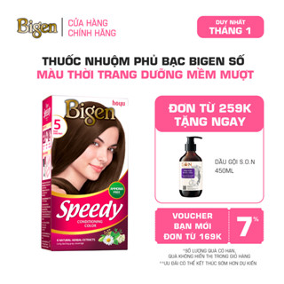  Thuốc Nhuộm Tóc Phủ Bạc Tại Nhà Bigen Số - Phủ Bạc Thảo Dược Màu Thời Trang 80ml 
