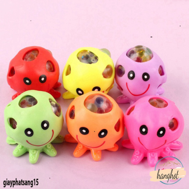 Squeeze Octopus Toy - Trải nghiệm giải trí thú vị với hạt nở dễ thương