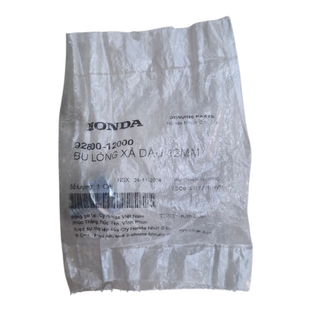 Ốc xả nhớt chính hãng gắn các dòng xe số HONDA mã 92800-12000