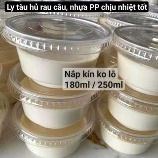 [50c/100c Ly+ Nắp kín ko lỗ] Hủ nhựa PP chịu nhiệt ly đổ rau câu, tàu hủ singapore 891THH và 858THH