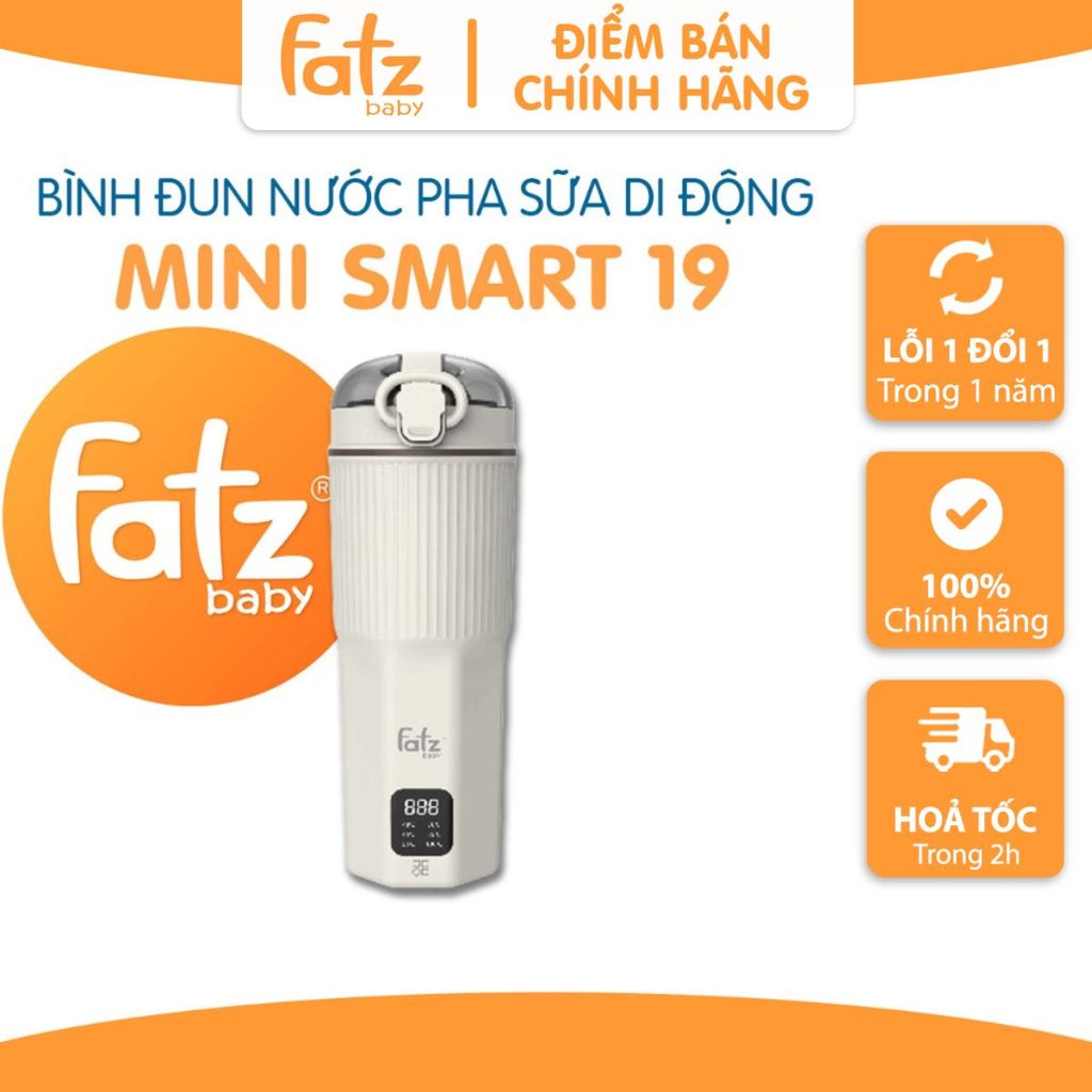 Bình đun nước pha sữa di động Fatz Baby Mini Smart 19 Hâm nước pha sữa FB3821YB