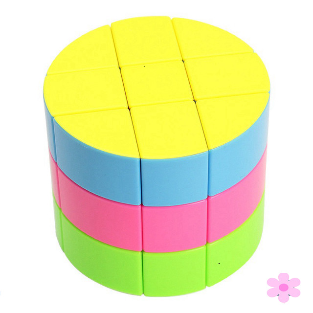 Rubik Biến Thể Hình Trụ Nhiều Màu Cylinder Rubik Z-Cube Cloud 3-layer Cylinder Stickerless