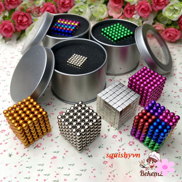 Bi Nam Châm Tròn - Bucky Ball 5mm 8 Màu Bộ nam châm hút từ Bucky Balls 216 viên nhiều màu