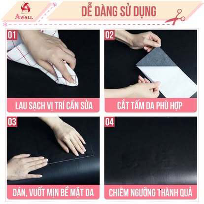 Băng Keo Da PU Tự Dính Khắc Phục Rách Ghế Sofa và Nội Thất Da