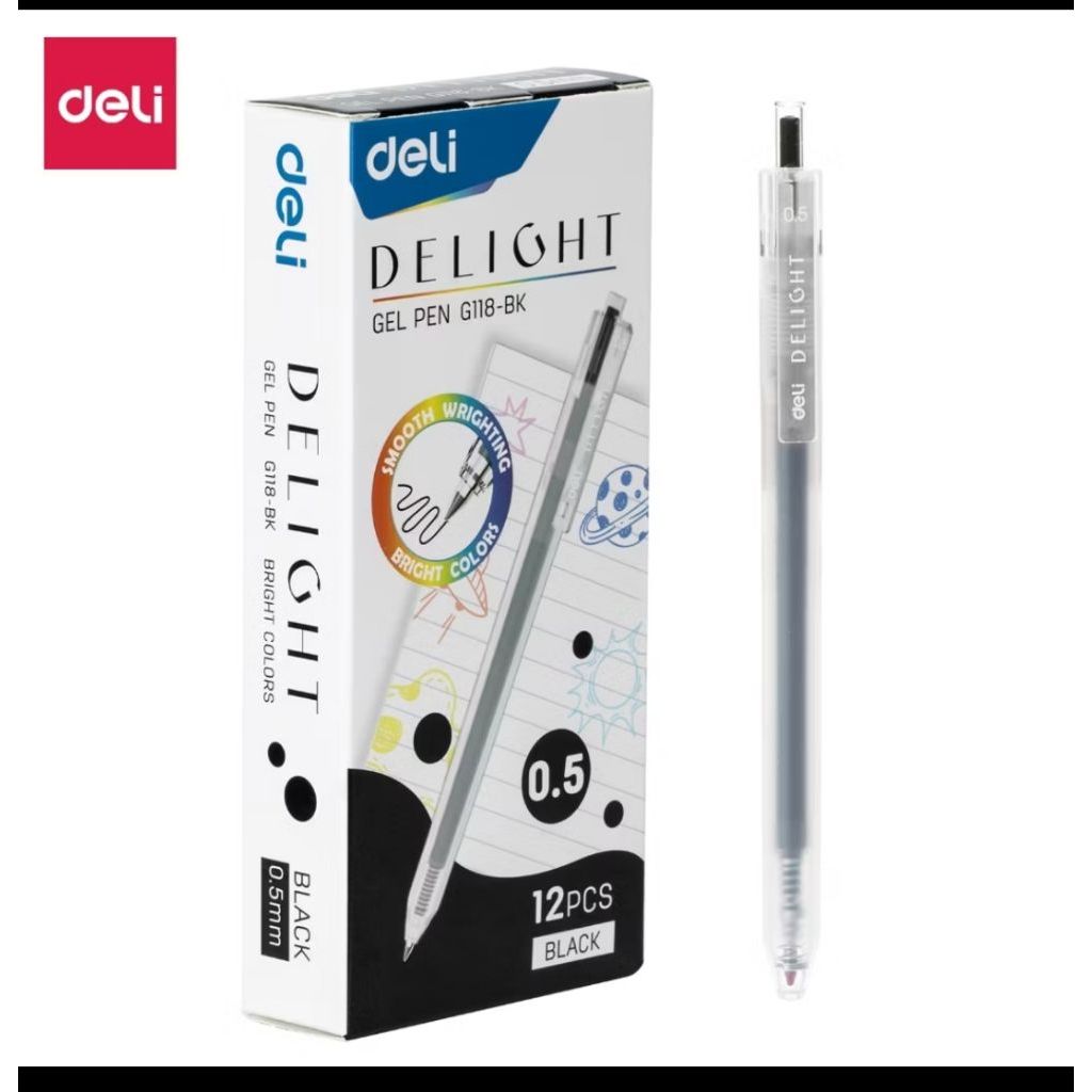 🖊️ BÚT GEL DELI DELIGHT G118 – VIẾT ÊM, NÉT ĐẸP, GIÁ TỐT