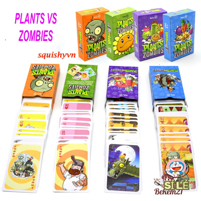 224 lá thẻ bài Plants vs zombie Bộ Nhân Vật Zombie Vs Plants - Mẫu Người Tuyết Rau Củ - 7998.3