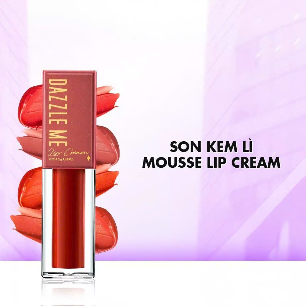 Son Kem Lì Dưỡng Môi Mịn Màng Kháng Nước DAZZLE ME Mousse Lip Cream