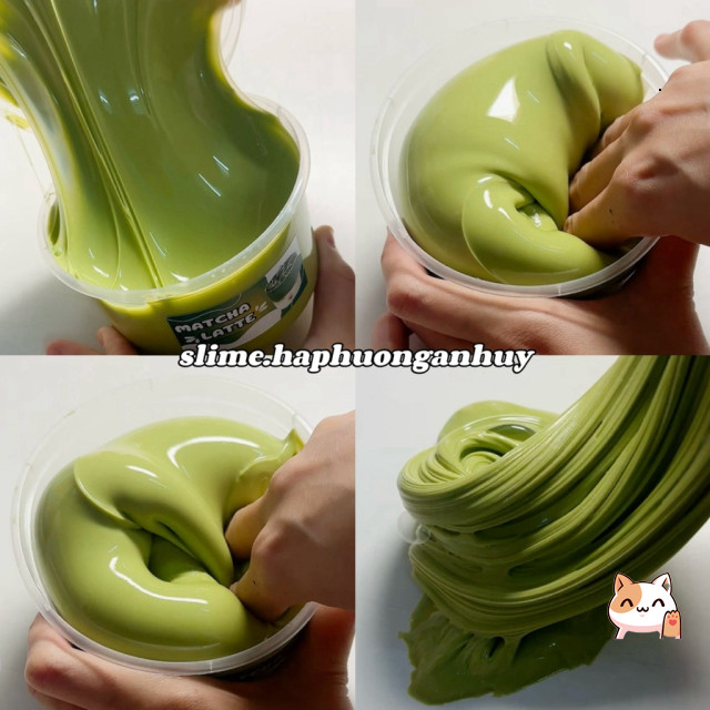 [ SẴN ] Slime “ Matcha Trà Xanh “ / Basic Slime ( Slime Cơ Bản, Bóng, Dẻo ) - Slime Haphuonganhuy