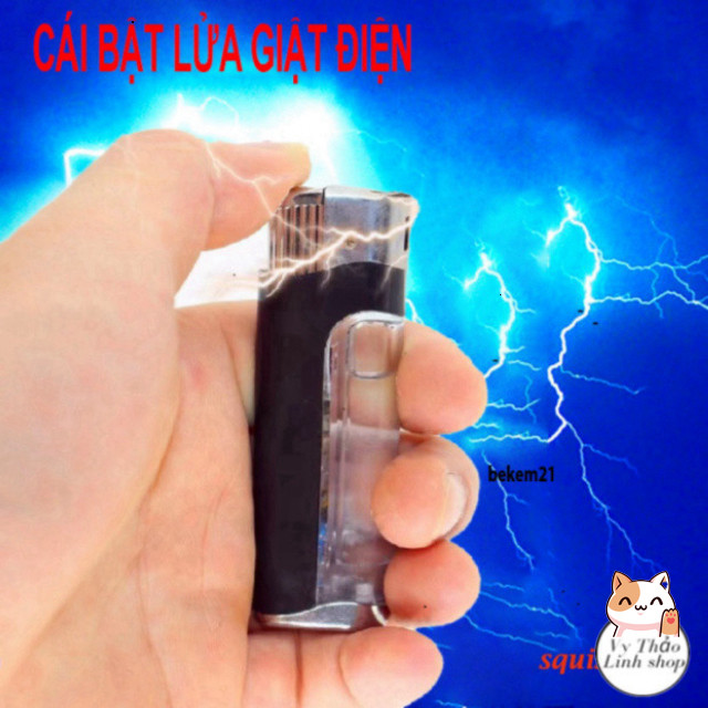 [TROLL CỰC MẠNH] Chiếc bật lửaa giật điện bút điện giật bút shock kẹo cao su đặc giật điện cái hợp t