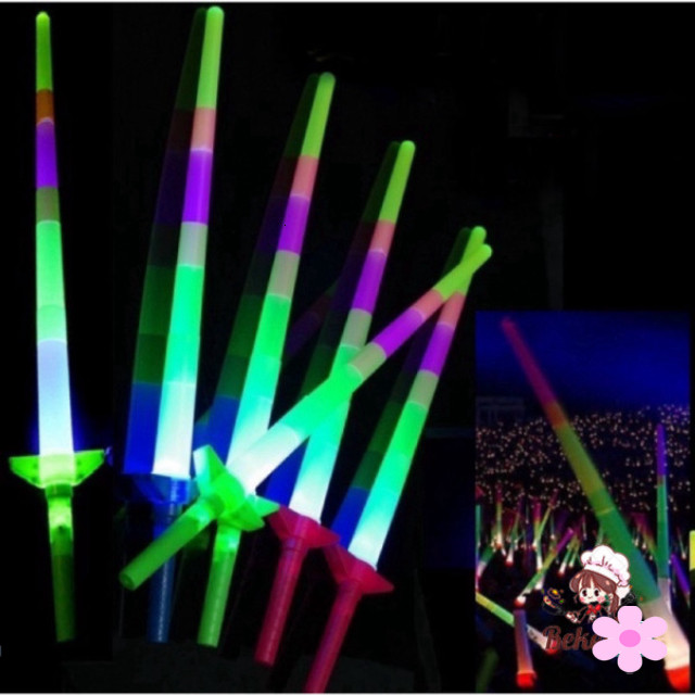 [ Rẻ Vô Địch ] Gậy Phát Sáng Đồ Chơi 4 Đoạn, Kiếm Nhựa Có Đèn LED Phát Sáng Dành Cho Trẻ Em.
