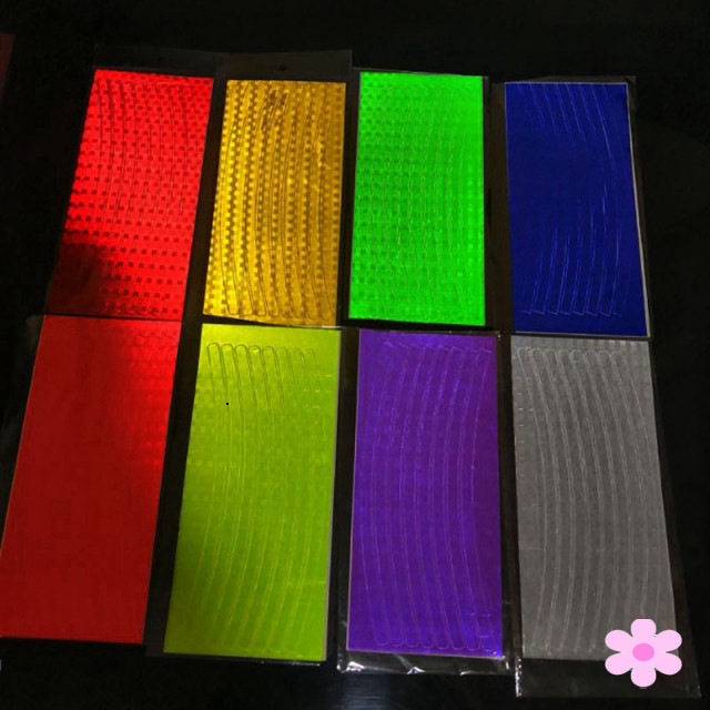 Tem dán vành phản quang xe máy - tem vành chỉ Decal xe máy xe đạp điện xe đạp ( giá 1 bộ )