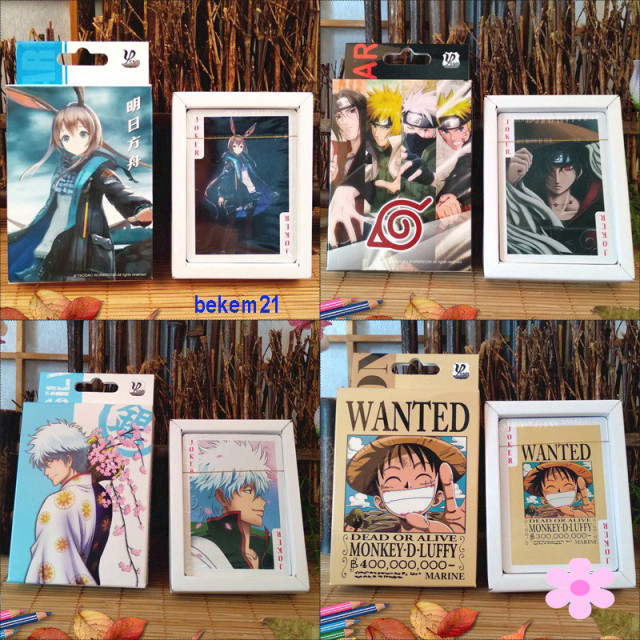 Bộ Bài Tây Tú Lơ Khơ 54 Lá In Hình One Piece, Naruto, Dragon Ball