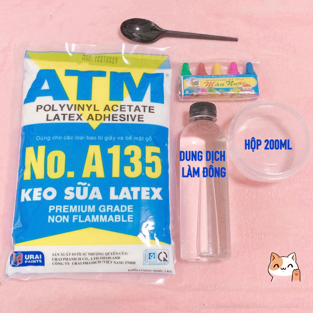 Combo Bộ Kit Làm Basic Slime 1kg Khổng Lồ - Nguyên Liệu Làm Slime