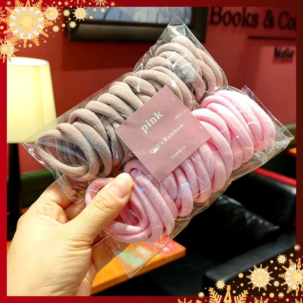 50 Cái / túi Hàn Quốc Đơn Giản Tóc Dây Nhiều Màu Sắc Khăn Vòng Buộc Tóc Liền Mạch Tóc Cao Su - TÚI 5