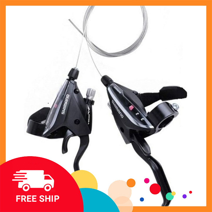 Bộ tay bấm xả/Tay đề cho Xe đạp thể thao SHIMANO 3x8 Speed - Loại đẹp
