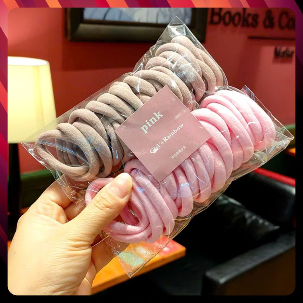 50 Cái / túi Hàn Quốc Đơn Giản Tóc Dây Nhiều Màu Sắc Khăn Vòng Buộc Tóc Liền Mạch Tóc Cao Su - TÚI 5