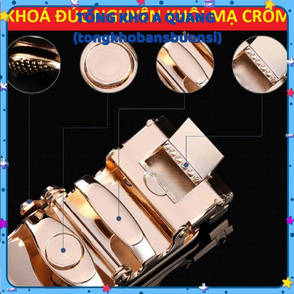 Thắt Lưng Da Nam Hàng Hiệu PLAYBOY Cao Cấp Khóa Đúc. Dây Nịt Nam Da Bò 100% Mạ Vàng Nam Tính Chính H