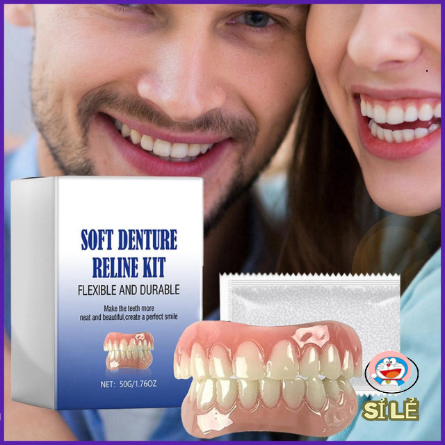 Bộ Răng Giả Silicon Reline Tạm Thời Răng Giả Răng Giả Silicone Răng Giả Reline Kit Răng Giả Cho Nam 