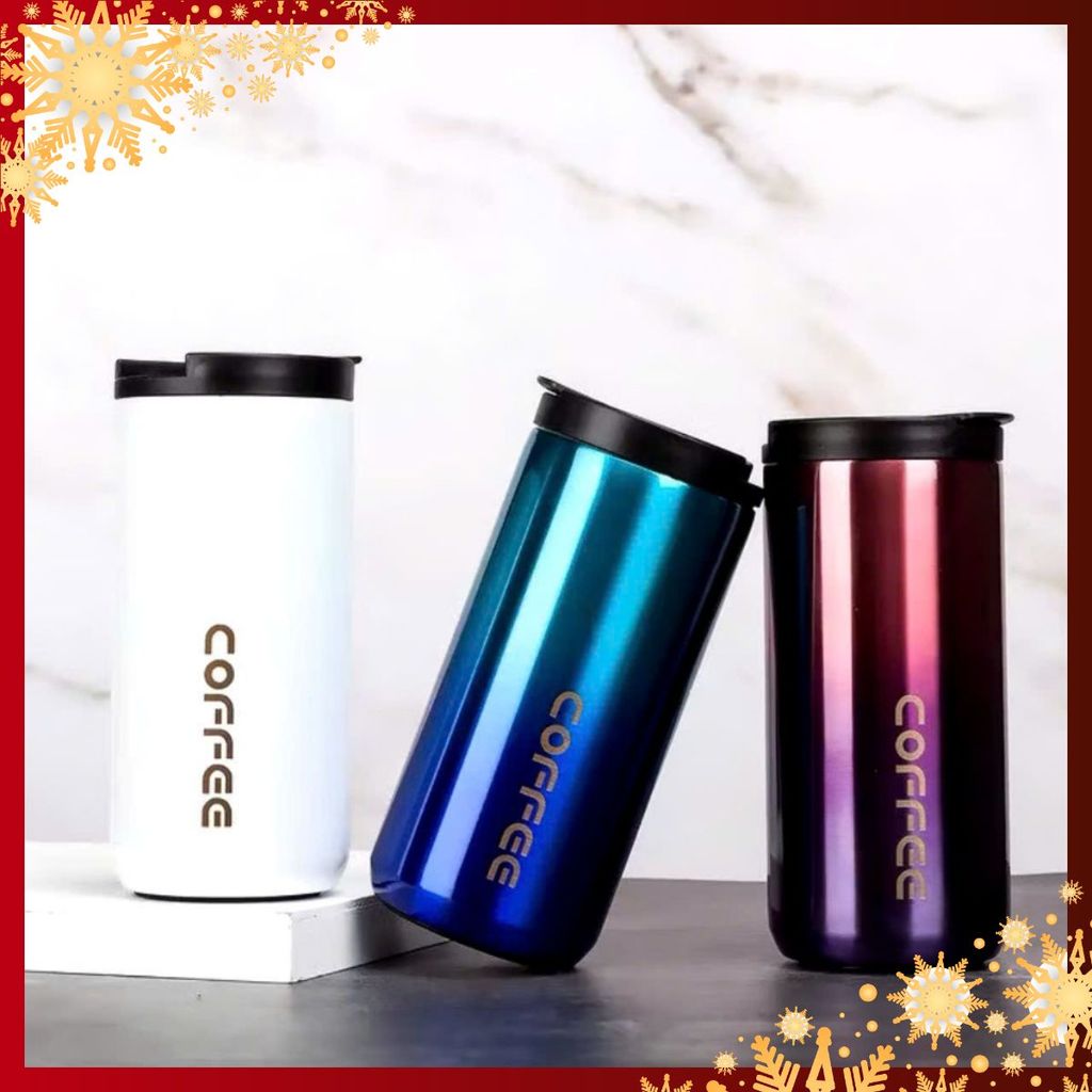 LY-CỐC COFFEE HÌNH TRỤ 400ML - Ly Giữ Nhiệt Coffee Inox 304 Đựng Nước 400ml - Bình Giữ Nhiệt Pha Cà 