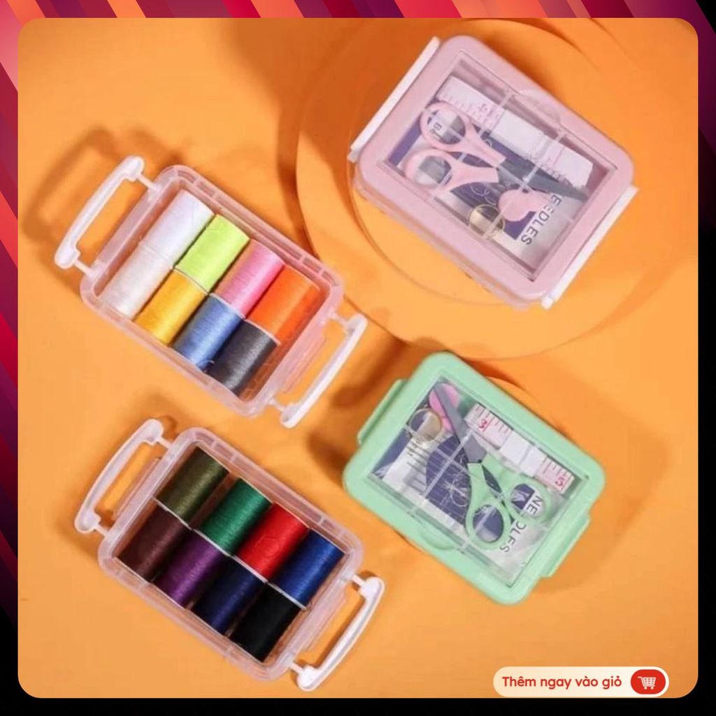 Hộp Kim Chỉ Đa Năng - Hộp Kim Chỉ May Vá - Hộp Kim Chỉ 3 Tầng Tiện Dụng Nhỏ Gọn - BỘ KIM CHỈ MAY VÁ