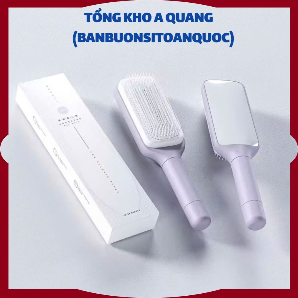 LƯỢC CHẢI TÓC GỠ RỐI XOAY TỰ ĐỘNG - Lược Chải Tóc Tự Động Làm Sạch Tóc Rụng Rối Massage Da Đầu - MA: