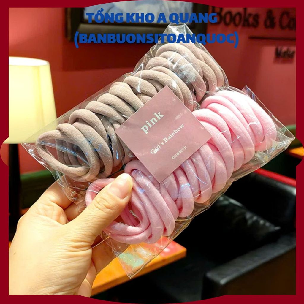 TÚI 50 DÂY BUỘC TÓC - Dây Buộc Tóc Hàn Quốc Đơn Giản Tóc Dây Nhiều Màu Sắc Khăn Vòng Buộc Tóc Liền M