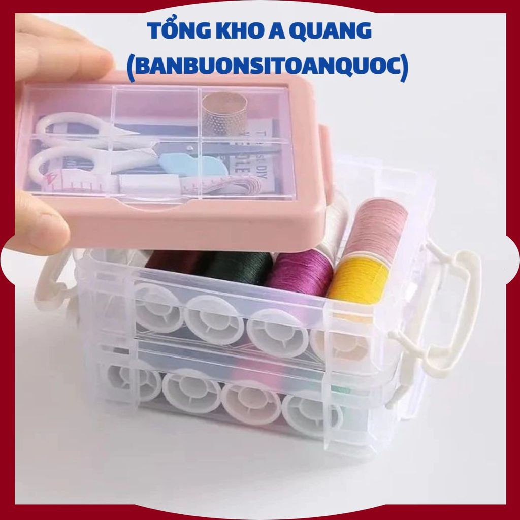 HỘP KIM CHỈ ĐA NĂNG - Hộp Kim Chỉ May Vá - Hộp Kim Chỉ 3 Tầng Tiện Dụng - Nhỏ Gọn - Bộ Kim Chỉ May V
