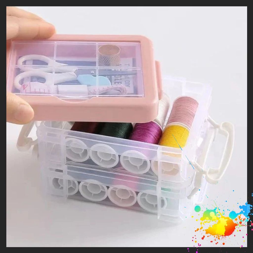 HỘP KIM CHỈ ĐA NĂNG - Hộp Kim Chỉ May Vá - Hộp Kim Chỉ 3 Tầng Tiện Dụng - Nhỏ Gọn - Bộ Kim Chỉ May V