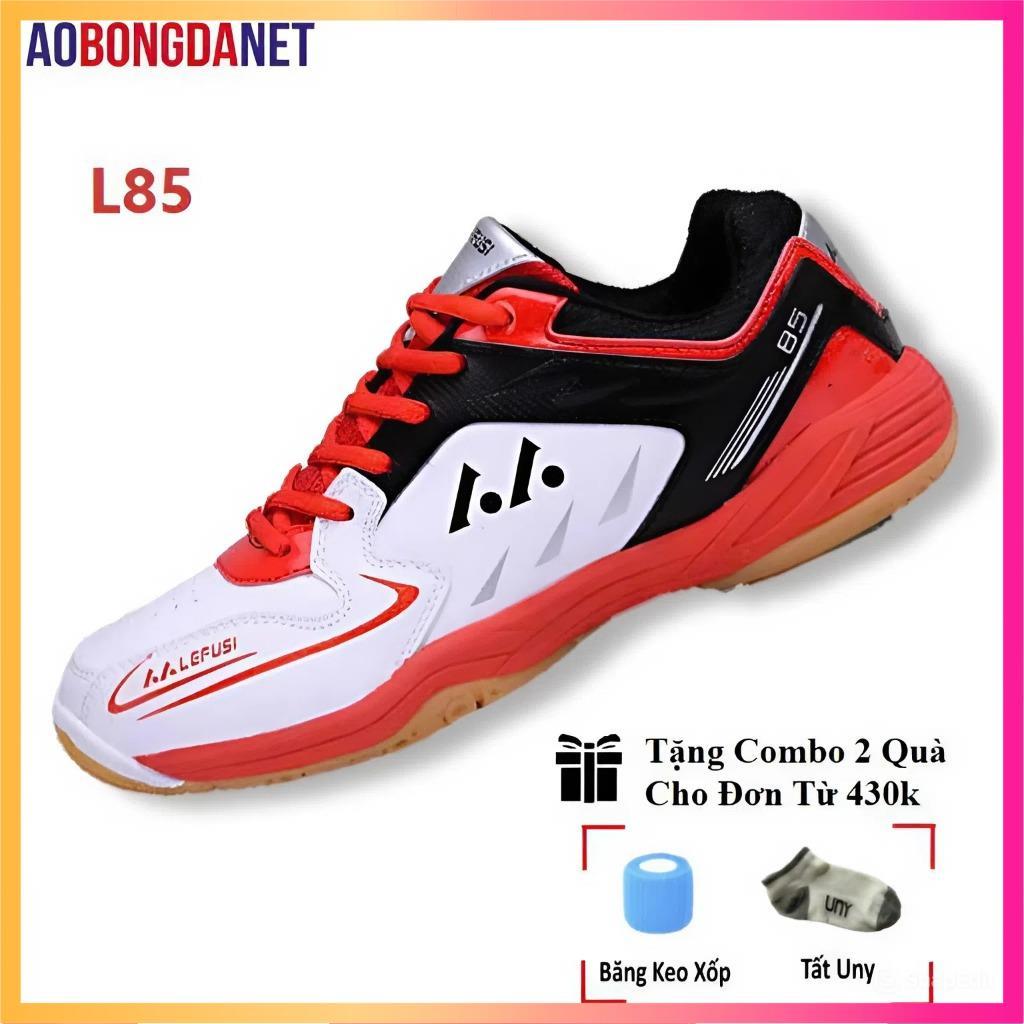 Giày Cầu Lông Lefus L85, Giày Thể Thao Đế Cao Su Đàn Hôi, Da PU Lưới Thoáng Khí