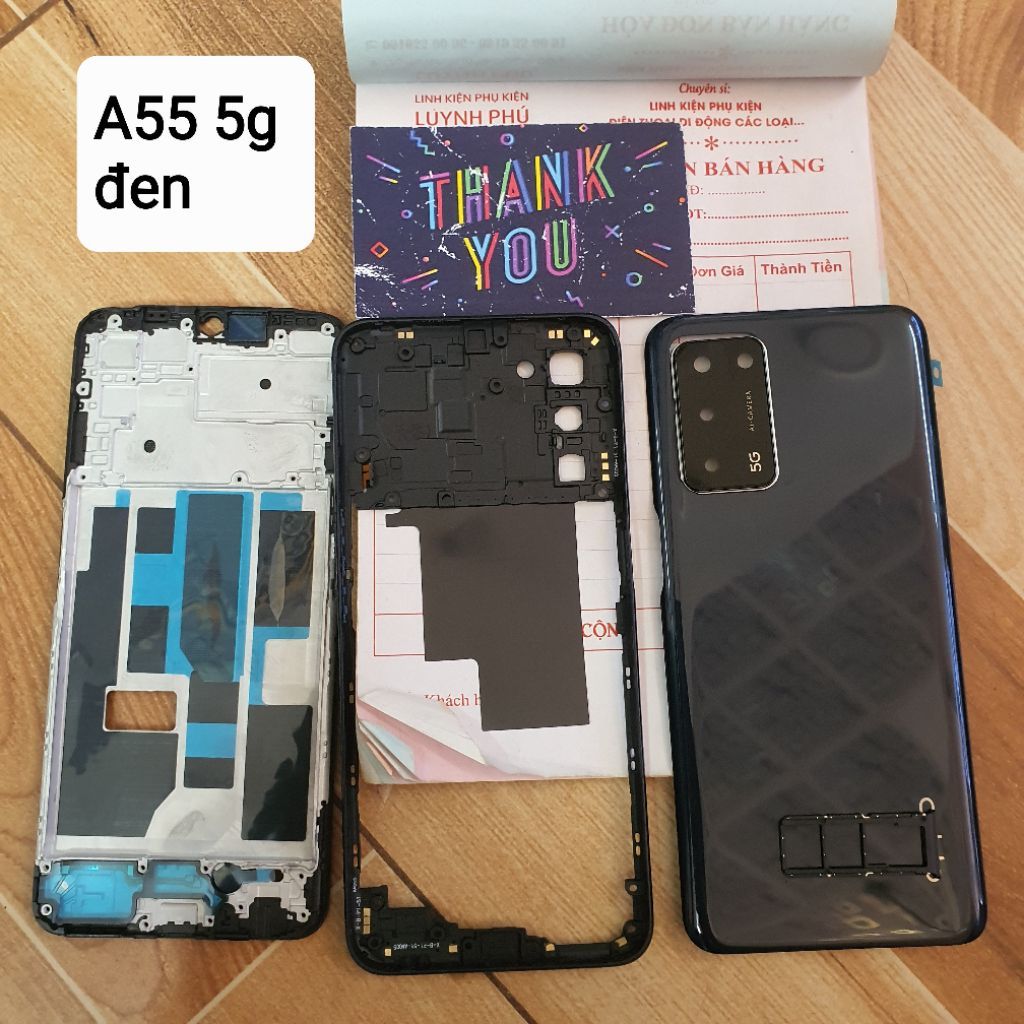 Vỏ oppo A55 5G/A55 4G có khay sim kính camra bao test