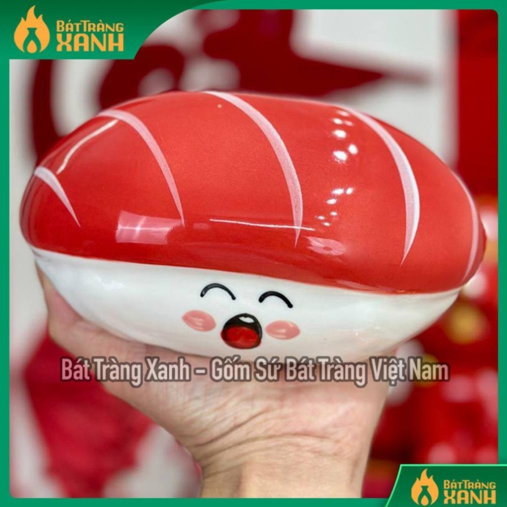 HEO SỨ TIẾT KIỆM HÌNH SUSHI BÁT TRÀNG – SIÊU PHẨM LỢN ĐẤT TIẾT KIỆM BÁT TRÀNG