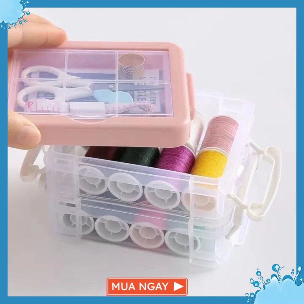 HỘP KIM CHỈ ĐA NĂNG - Hộp Kim Chỉ May Vá - Hộp Kim Chỉ 3 Tầng Tiện Dụng - Nhỏ Gọn - Bộ Kim Chỉ May V