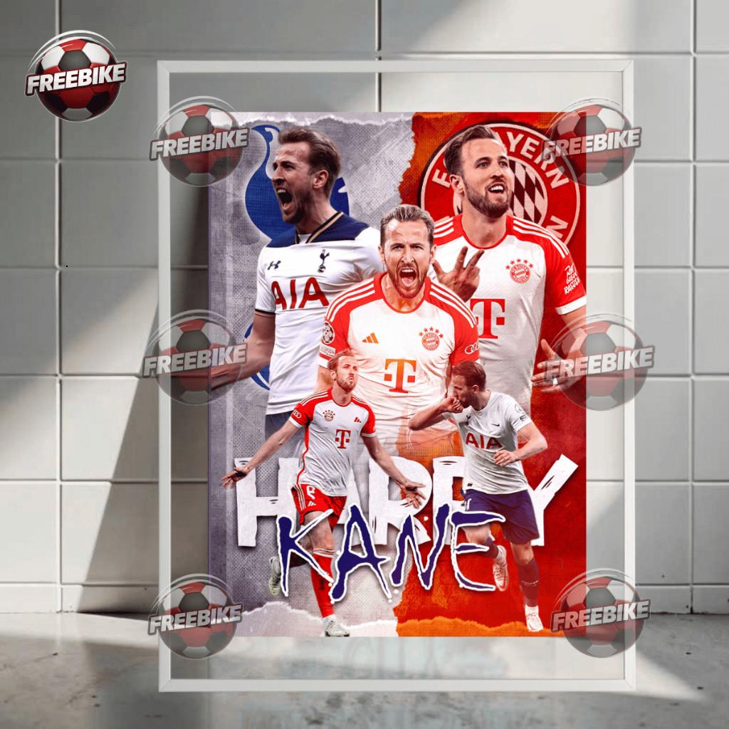 POSTER HARRY KANE KHUNG BẰNG KÍNH PHA LÊ CAO CẤP