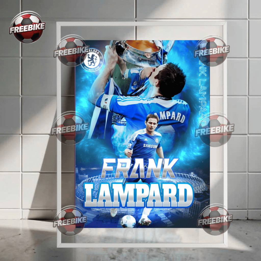 POSTER FRANK LAMPARD KHUNG BẰNG KÍNH PHA LÊ CAO CẤP MẪU 1