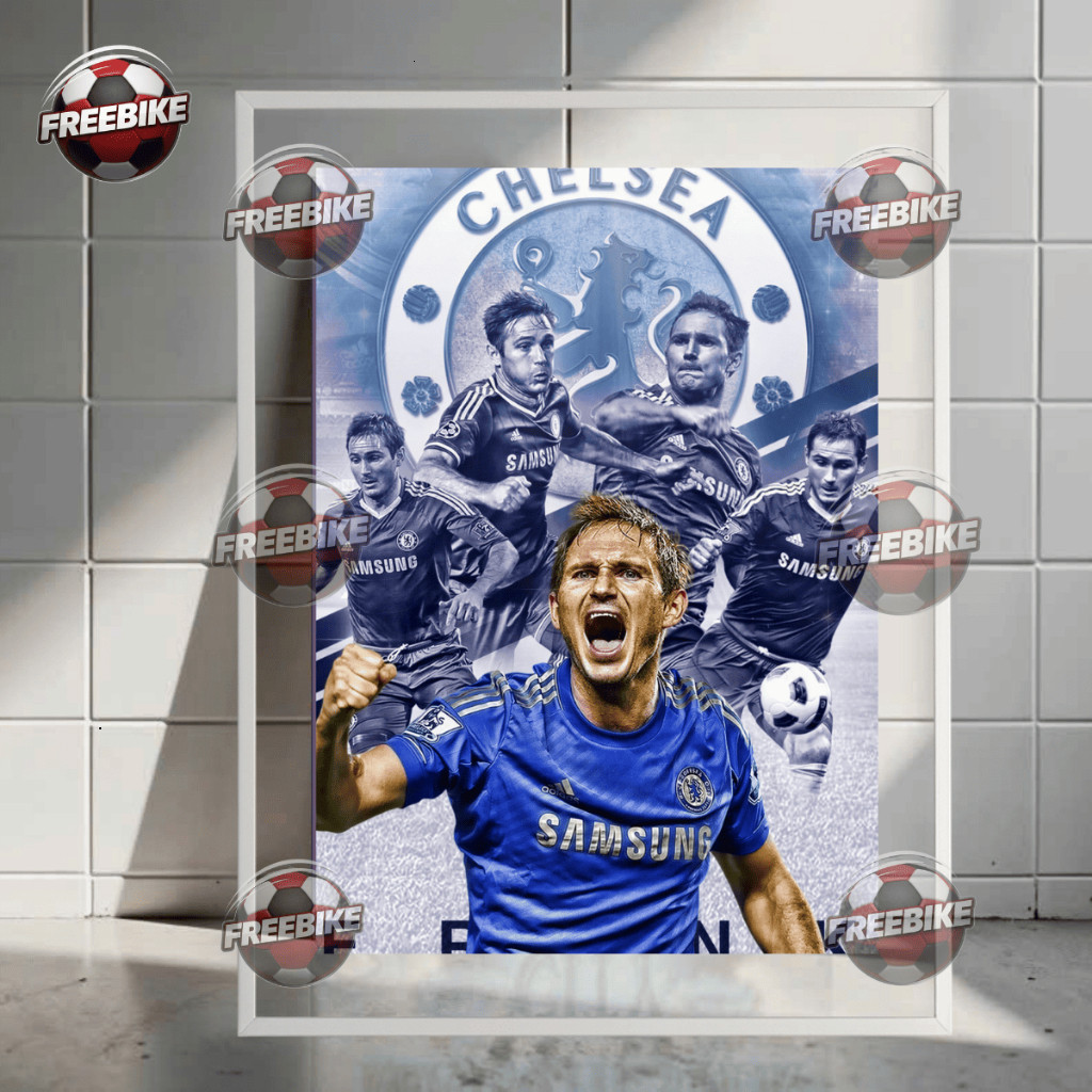 POSTER FRANK LAMPARD KHUNG BẰNG KÍNH PHA LÊ CAO CẤP MẪU 2