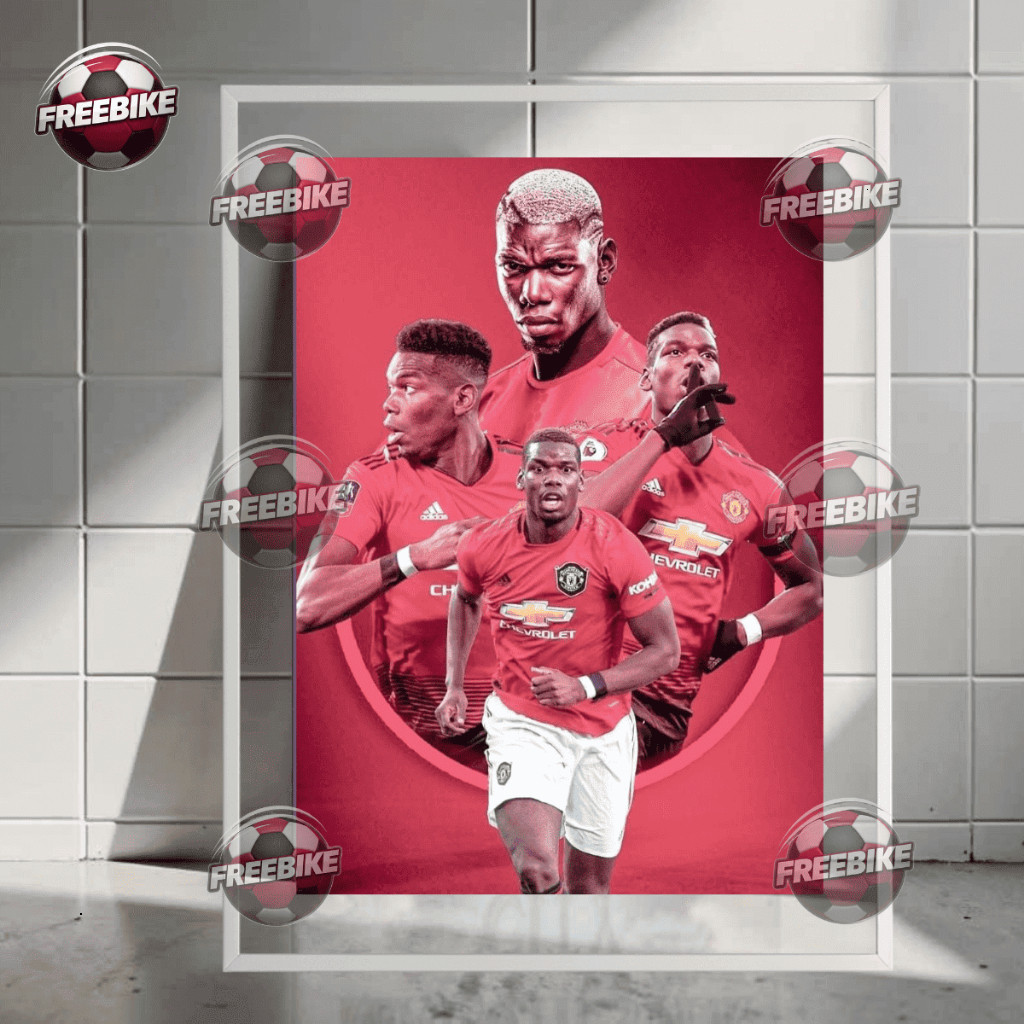 POSTER PAUL POGBA KHUNG BẰNG KÍNH PHA LÊ CAO CẤP MẪU 1