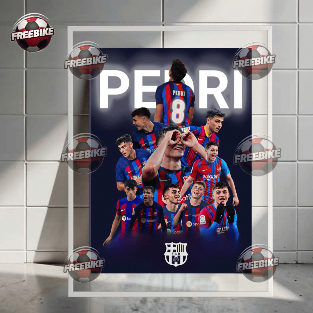 POSTER PEDRI GONZÁLEZ KHUNG BẰNG KÍNH PHA LÊ CAO CẤP MẪU 1