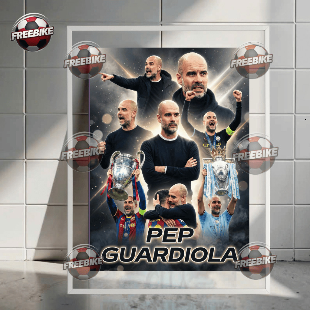 POSTER PEP GUARDIOLA KHUNG BẰNG KÍNH PHA LÊ CAO CẤP