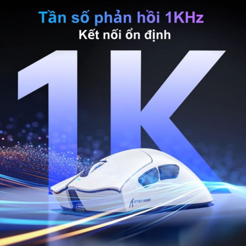 CHUỘT ATTACK SHARK V3 PRO MULTI MODES WHITE (PAW3311/65G) | BigBuy360 - bigbuy360.vn