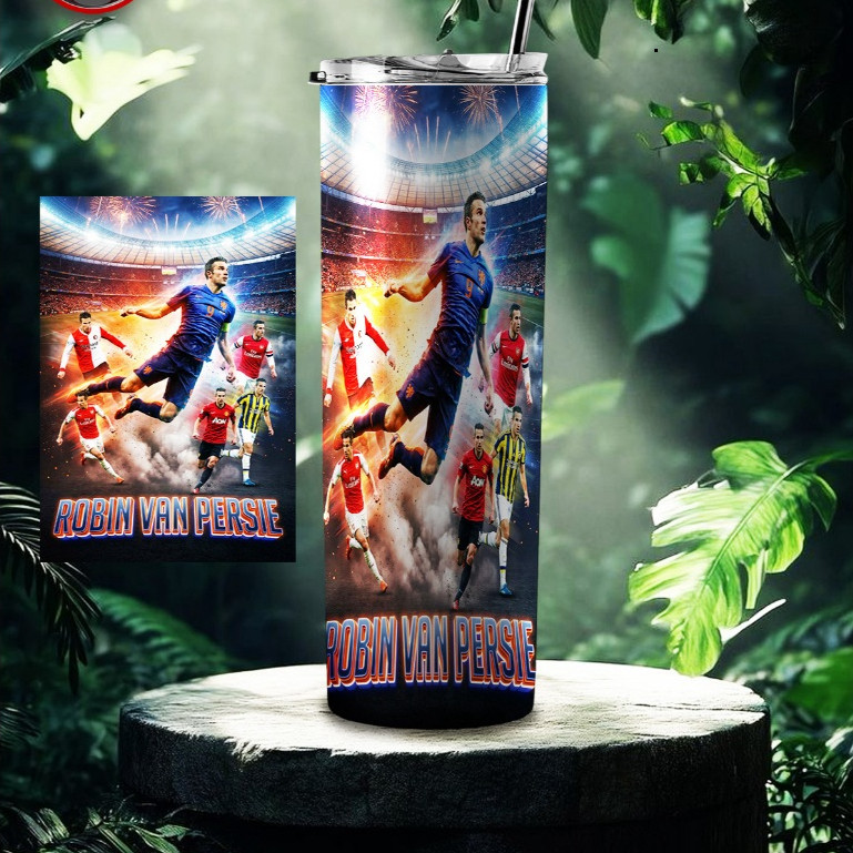 LY GIỮ NHIỆT QUÀ TẶNG HÀNG CAO CẤP BẰNG THÉP KO RỈ IN HÌNH ROBIN VAN PERSIE