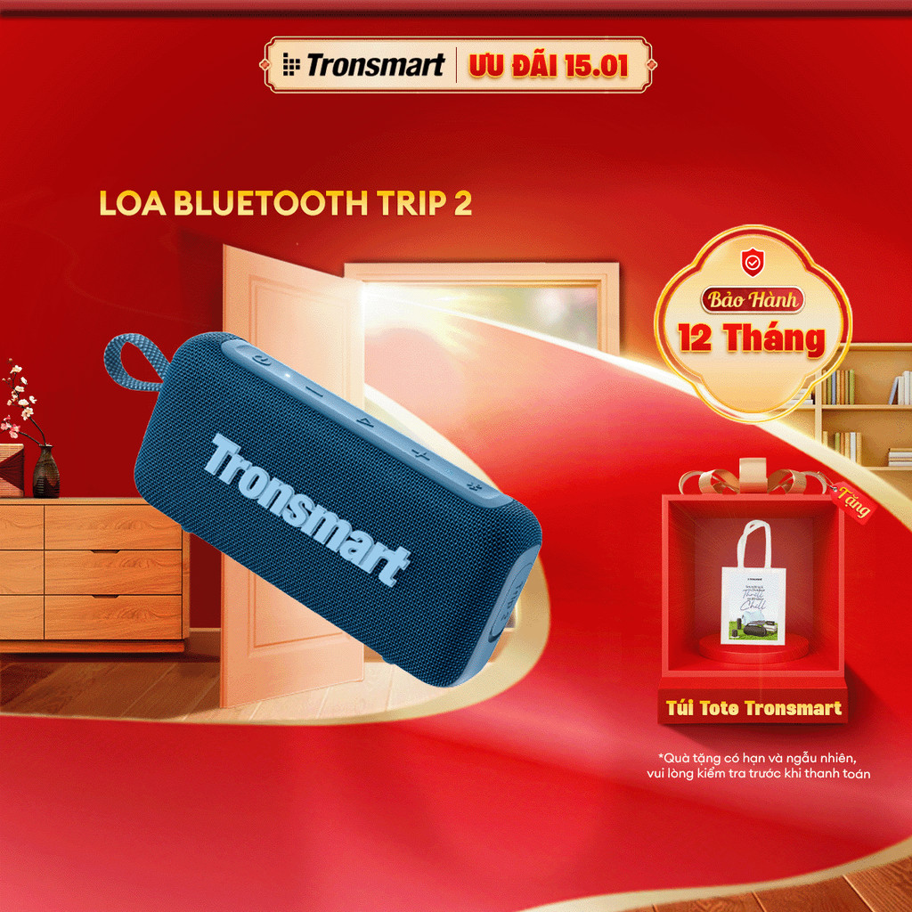 [MỚI] Loa Bluetooth Tronsmart TRIP 2 |  Công Suất 10W | Sử Dụng Đến 20h |  Điều Chỉnh EQ | Bảo Hành 