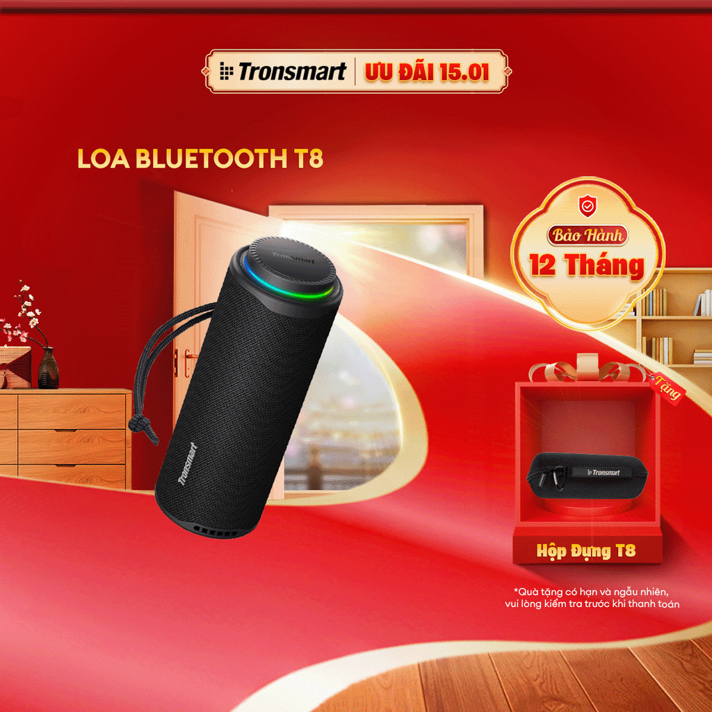 [MỚI] Loa Bluetooth Tronsmart T8 | Công Suất 40W | Sử Dụng Đến 18h | Âm Thanh 360° | Bảo Hành 12 Thá
