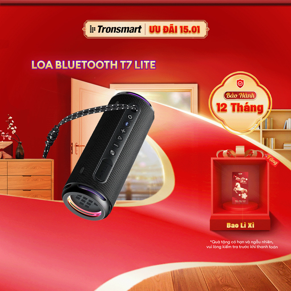 Loa Bluetooth Tronsmart T7 LITE/ T7 | Công Suất 24W/30W | Chơi Nhạc Đến 24h |  Kháng Nước IPX7 | Bảo